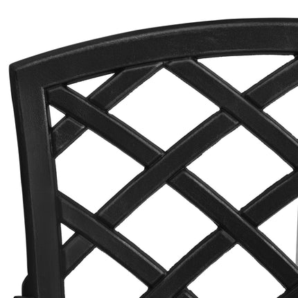Patio Chairs 6 pcs Cast Aluminum Black