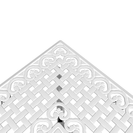 3 Piece Bistro Set White Cast Aluminum