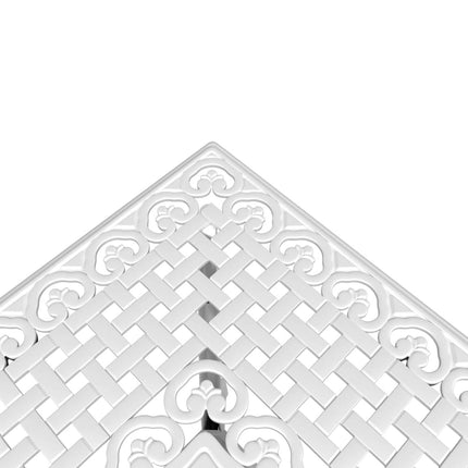 5 Piece Patio Dining Set White Cast Aluminum