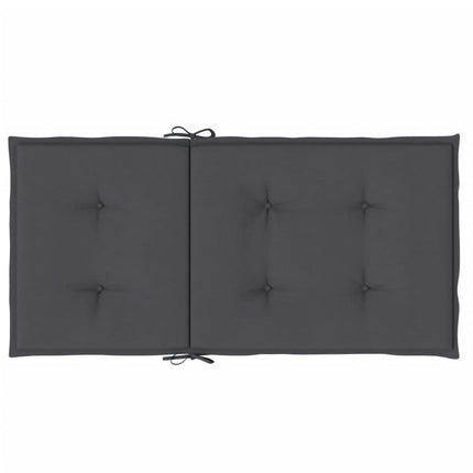 Lowback Chair Cushions 4 pcs Melange Anthracite 39.4"x19.7"x1.6" Fabric