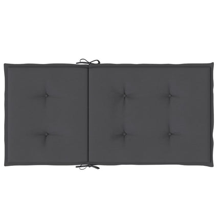 Lowback Chair Cushions 6 pcs Melange Anthracite 39.4"x19.7"x1.6" Fabric