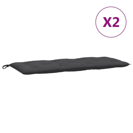Garden Bench Cushions 2 pcs Melange Anthracite 47.2"x19.7"x2.8" Fabric