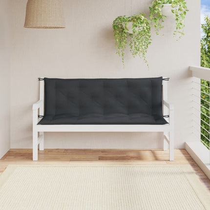 Garden Bench Cushions 2 pcs Melange Anthracite 59.1"x19.7"x2.8" Fabric