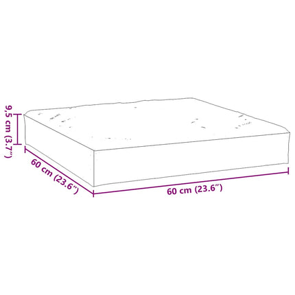 Pallet Cushion Melange Anthracite 23.6"x23.6"x3.7" Fabric