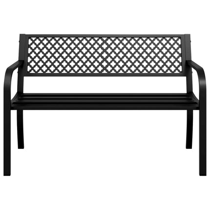 Patio Bench 46.9" Black Steel