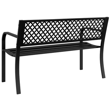 Patio Bench 46.9" Black Steel