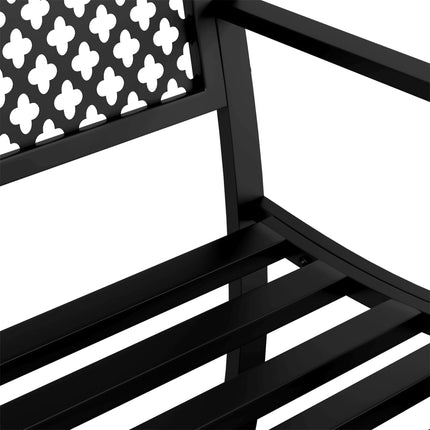 Patio Bench 46.9" Black Steel
