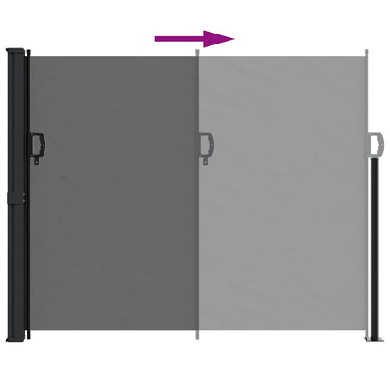 Retractable Side Awning Anthracite 63"x196.9