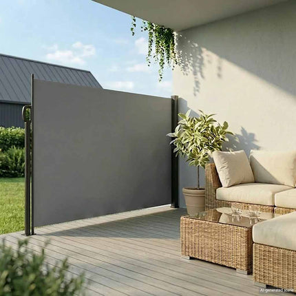 Retractable Side Awning Anthracite 78.7"x196.9