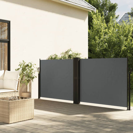 Retractable Side Awning Anthracite 55.1"x236.2