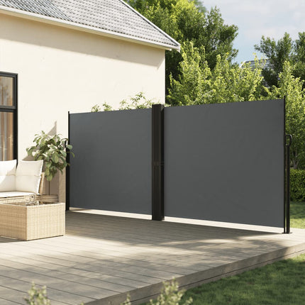 Retractable Side Awning Anthracite 63"x472.4