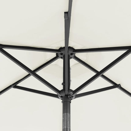 Garden Parasol with Steel Pole White 88.6"x88.6"x83.5