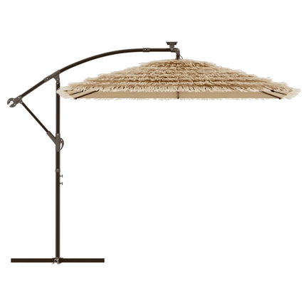 Garden Parasol with Steel Pole Brown 114.2"x114.2"x93.7