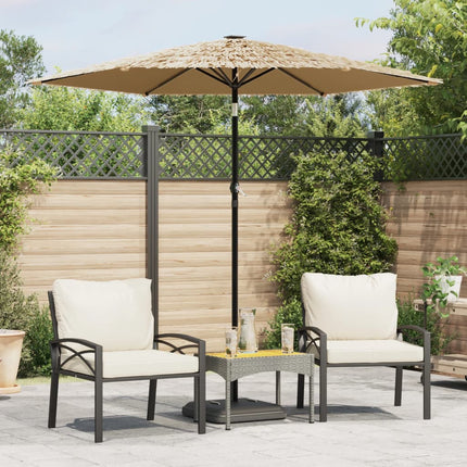Garden Parasol with Steel Pole Brown 87.8"x87.8"x83.9