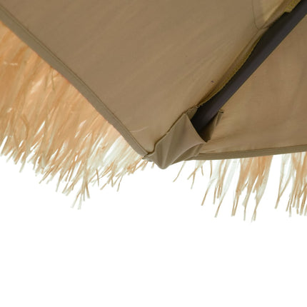 Garden Parasol with Steel Pole Brown 113.4"x113.4"x88.6