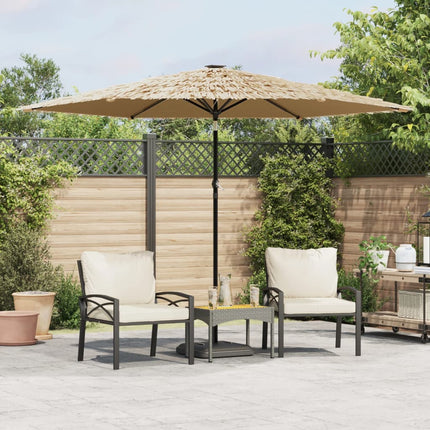Garden Parasol with Steel Pole Brown 113.4"x113.4"x88.6
