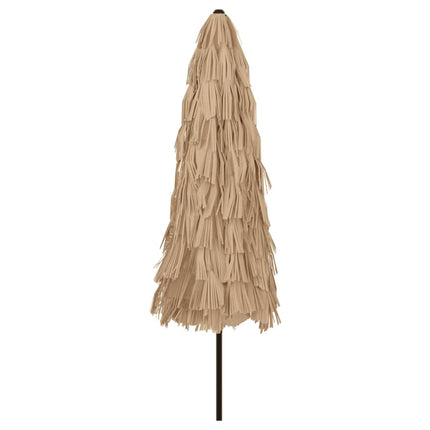 Garden Parasol with Steel Pole Brown 127.6"x127.6"x97.2