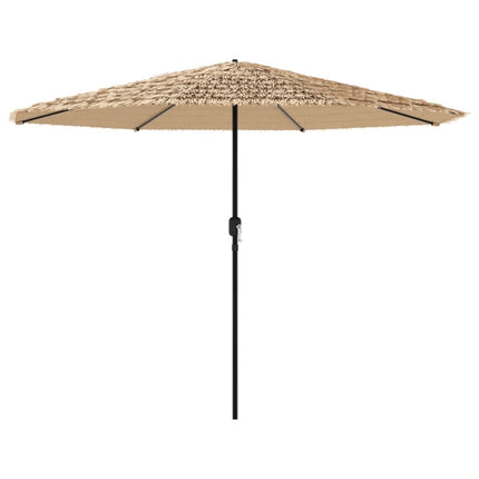 Garden Parasol with Steel Pole Brown 152.8"x152.8"x97.6