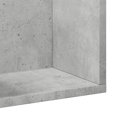 Wall Cabinets 2 pcs Concrete Gray 39"x7.1"x6.5" Engineered Wood
