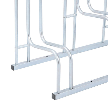 Bicycle Stand for 6 Bikes Floor Freestanding Galvanized Steel