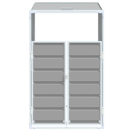 Wheelie Bin Storage for Single Bin Gray 28.3"x31.9"x45.3" Steel