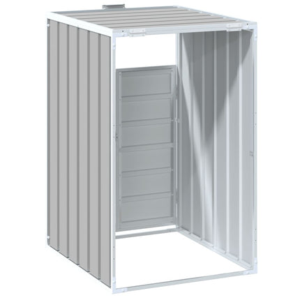 Wheelie Bin Storage for Single Bin Gray 28.3"x31.9"x45.3" Steel