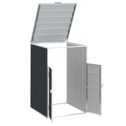 Wheelie Bin Storage for Single Bin Anthracite 28.3"x31.9"x45.3" Steel