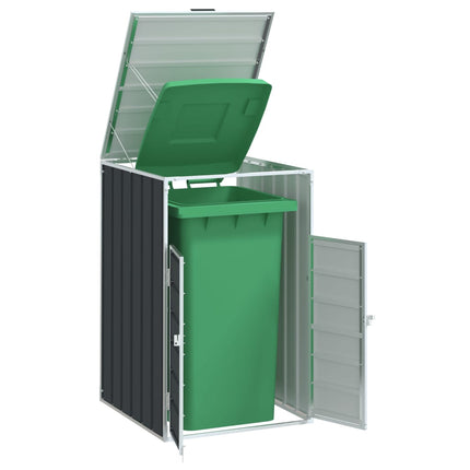 Wheelie Bin Storage for Single Bin Anthracite 28.3"x31.9"x45.3" Steel