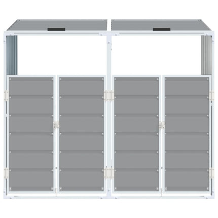 Wheelie Bin Storage for Double Bins Gray 56.7"x31.9"x44.5" Steel