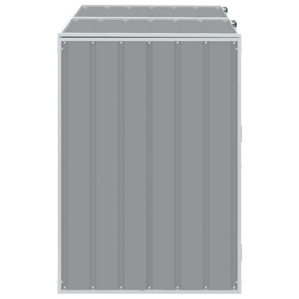 Wheelie Bin Storage for Double Bins Gray 56.7"x31.9"x44.5" Steel