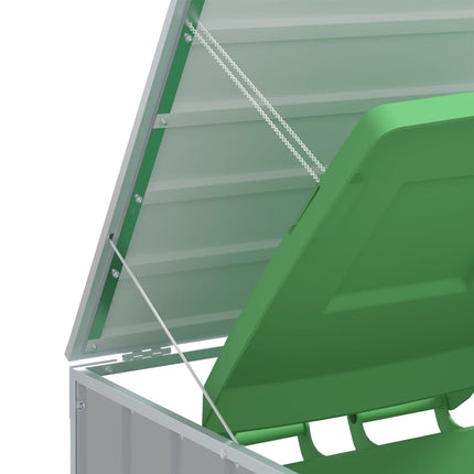 Wheelie Bin Storage for Double Bins Gray 56.7"x31.9"x44.5" Steel