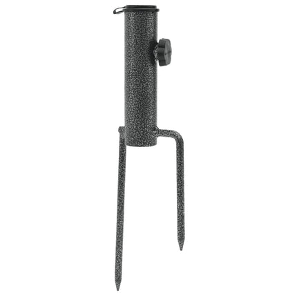 Parasol Stands with Spikes 2 pcs 3.5"x13.8" Galvanized Steel