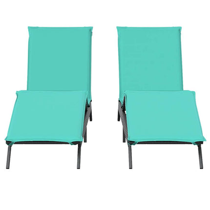 Sun Loungers with Cushions 2 pcs Black Poly Rattan