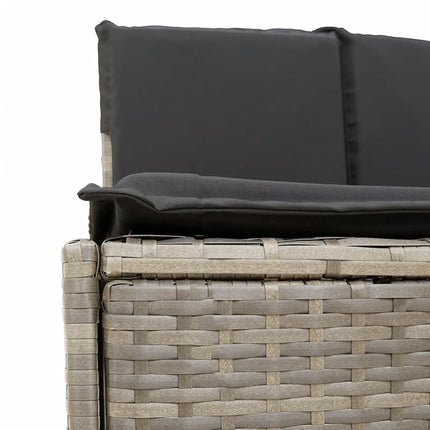 Hot Tub Surround Gray Poly Rattan and Solid Wood Acacia