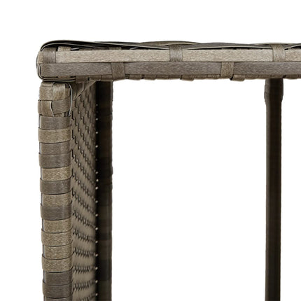 Hot Tub Surround Gray Poly Rattan and Solid Wood Acacia