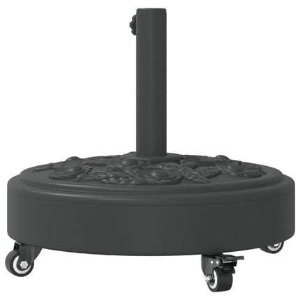 Parasol Base with Wheels for Ø1.5"/1.9" Poles 59.5 lb Round