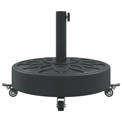 Parasol Base with Wheels for Ø1.5"/1.9" Poles 59.5 lb Round