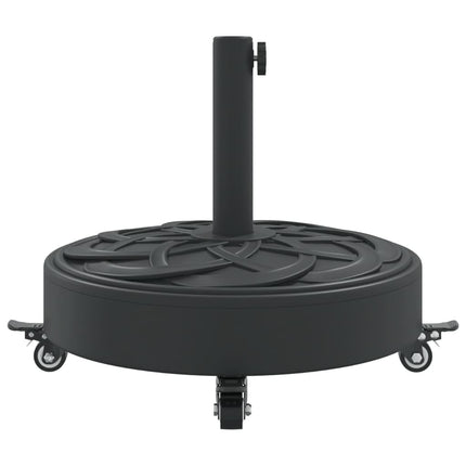 Parasol Base with Wheels for Ø1.5"/1.9" Poles 59.5 lb Round