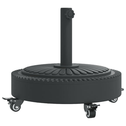 Parasol Base with Wheels for Ø1.5"/1.9" Poles 59.5 lb Round