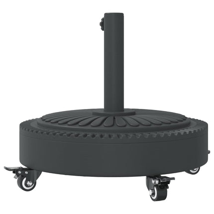 Parasol Base with Wheels for Ø1.5"/1.9" Poles 59.5 lb Round