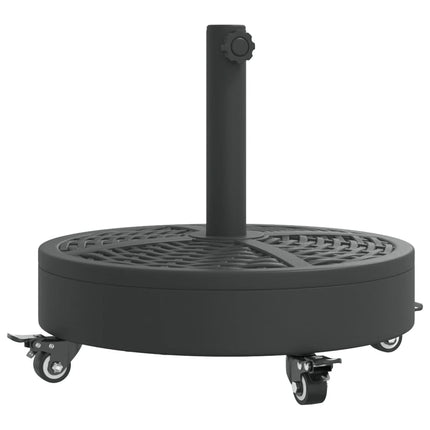 Parasol Base with Wheels for Ø1.5"/1.9" Poles 59.5 lb Round
