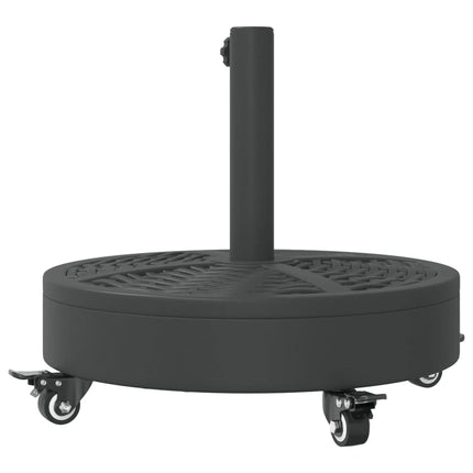 Parasol Base with Wheels for Ø1.5"/1.9" Poles 59.5 lb Round