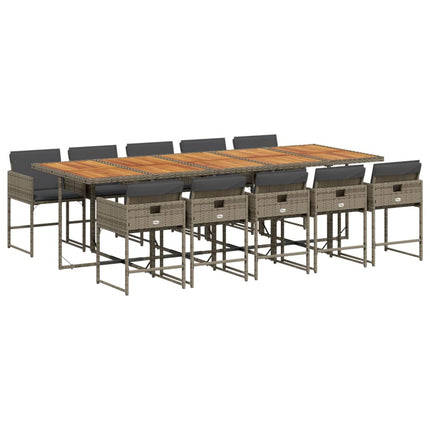 Garden Dining Set Grey, Brown, Dark Grey