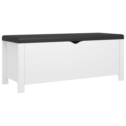 Storage Box with Cushion White 41.3"x15.7"x17.7