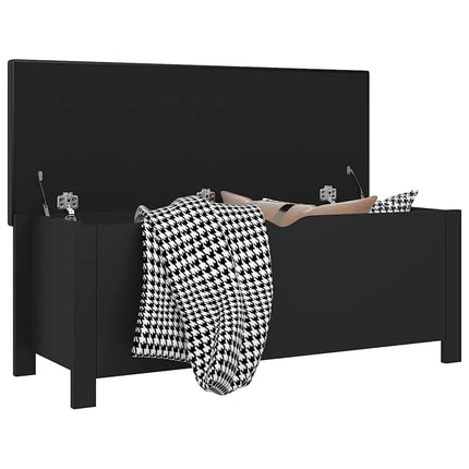 Storage Box with Cushion Black 41.3"x15.7"x17.7
