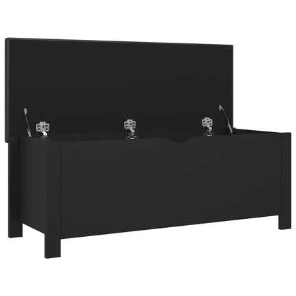 Storage Box with Cushion Black 41.3"x15.7"x17.7