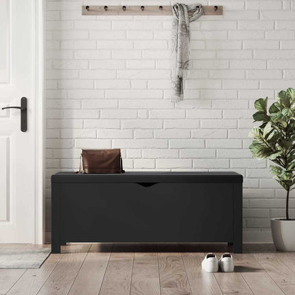 Storage Box with Cushion Black 41.3"x15.7"x17.7