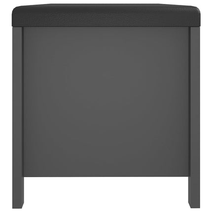 Storage Box with Cushion Grey 105x40x45 cm