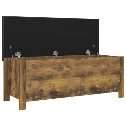 Storage Box with Cushion Smoked Oak 41.3"x15.7"x17.7