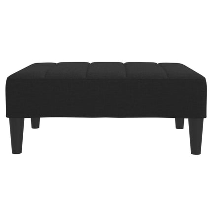 Footstool Black 30.3"x21.7"x12.2" Fabric
